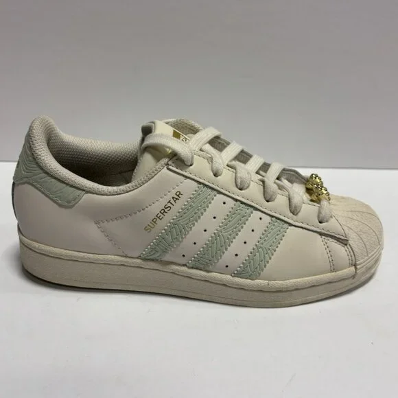 Adidas Womens Superstar White Sneakers, Size 6 M